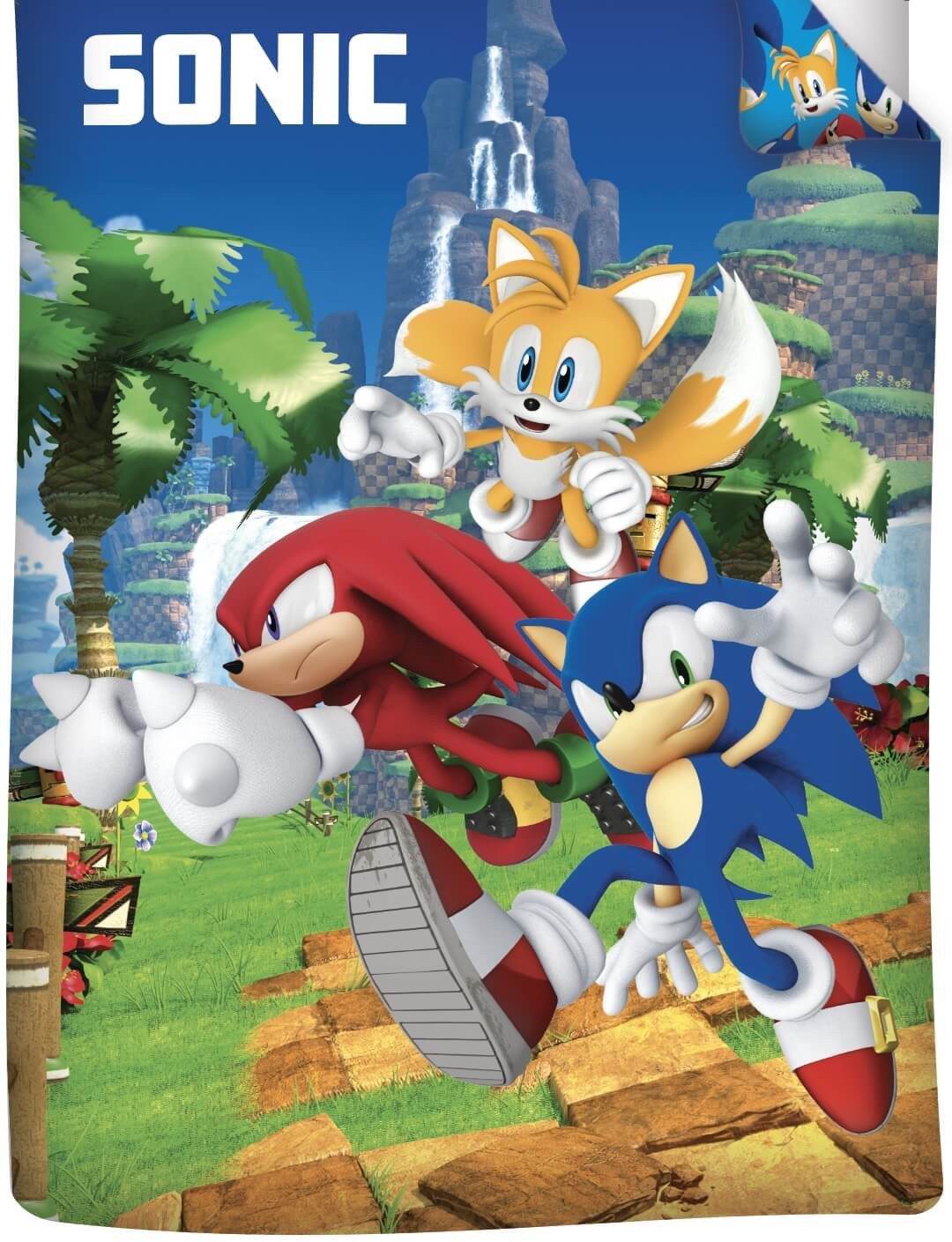 BrandMac Bettwäsche Sonic the Hedgehog - Wende-Bettwäsche-Set, 135x200 & 80x80, Baumwolle, 100% Baumwolle