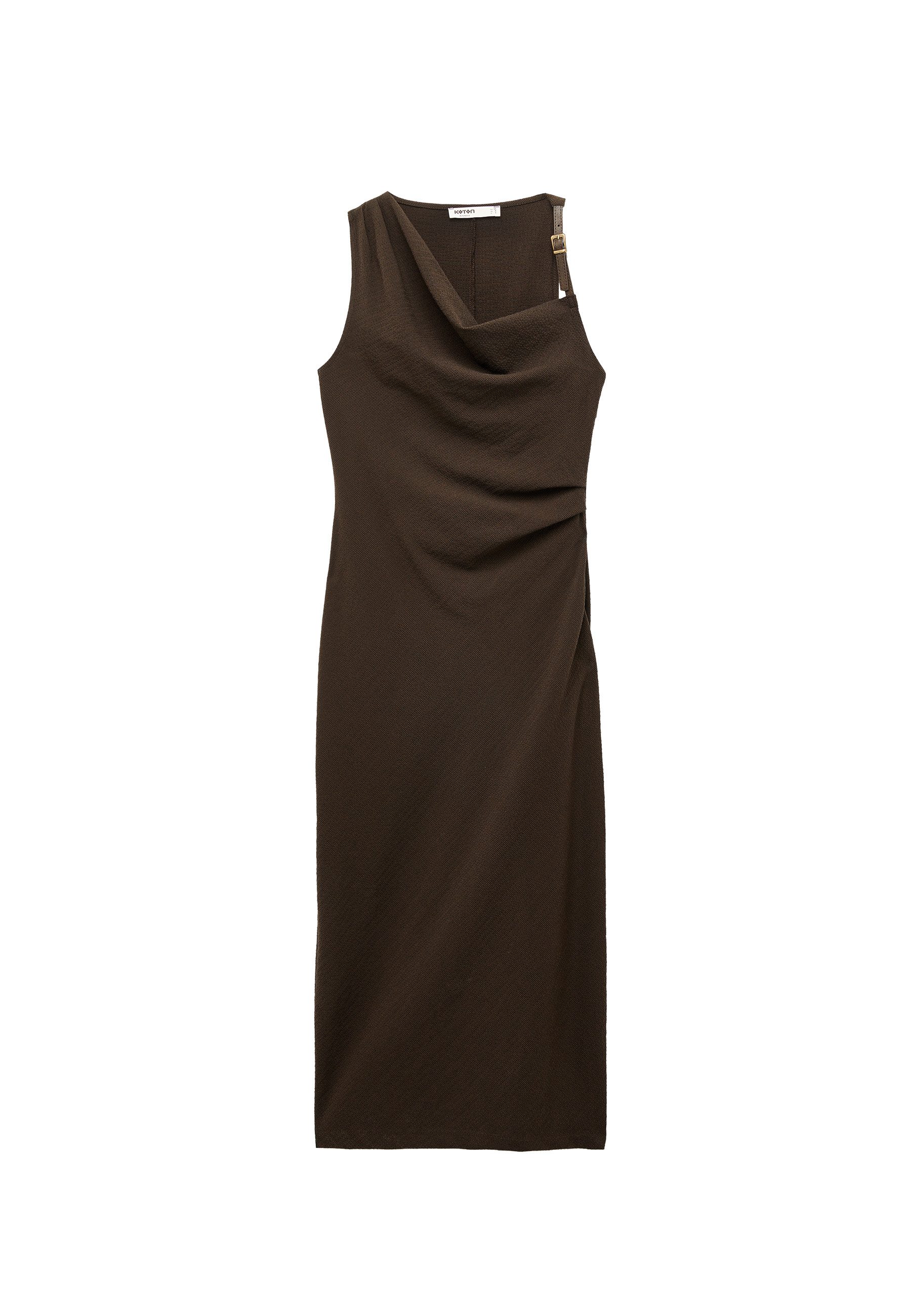 Koton Maxikleid Koton Degaje-Kragen Maxi Kleid Viskose