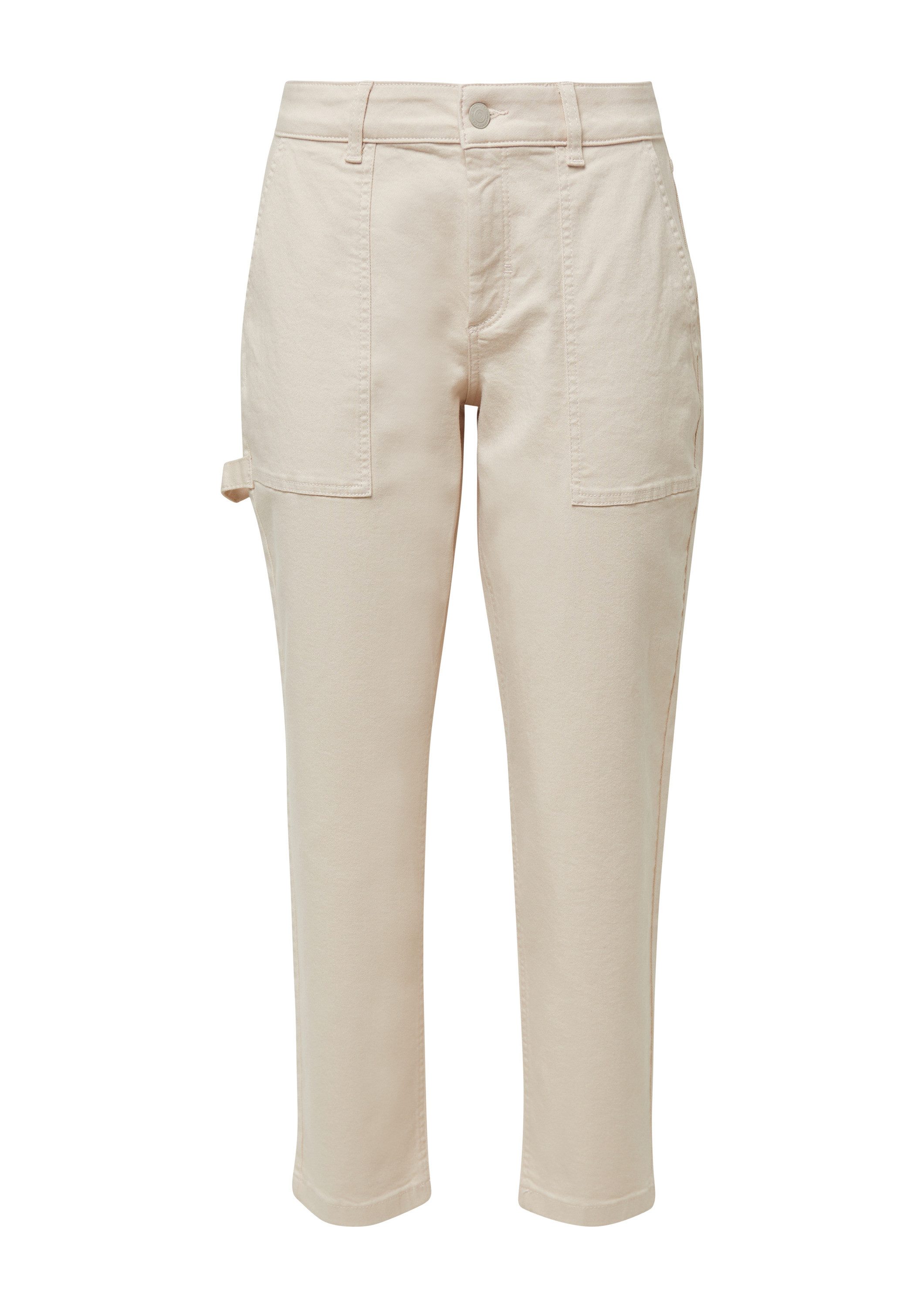 comma Chinos Hose Verkürzte Twill-Hose im Barrel Fit günstig online kaufen