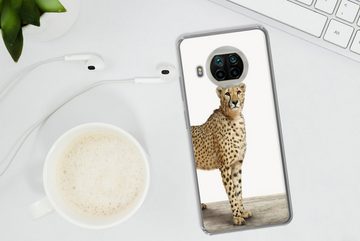 MuchoWow Handyhülle Leopard - Tiere - Weißer Hintergrund - Kinder - Jungen - Mädchen, Phone Case, Handyhülle Xiaomi Mi 10T Lite, Silikon, Schutzhülle