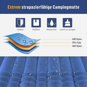 Elegear Isomatte 10cm dicke Campingmatte, 200×65×10CM Aufblasbar Superleicht, Isomatte Schlafmatte, leicht zu tragen