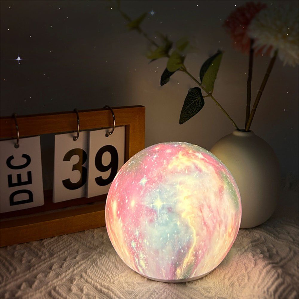 MOUTEN Nachtlicht USB wiederaufladbares 3D-Nachtlicht Planet Light | Nachtlichter