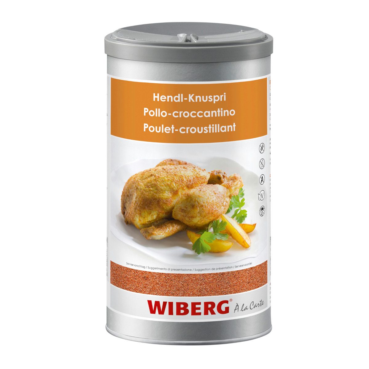 WIBERG Gewürz, Wiberg Hendl Knuspri Gewürzsalz würzige Mischung Packung 1250g