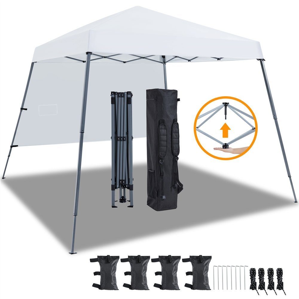 Yaheetech Faltpavillon, mit 1 Seitenteilen, Gartenzelt Wasserdicht, Pop
