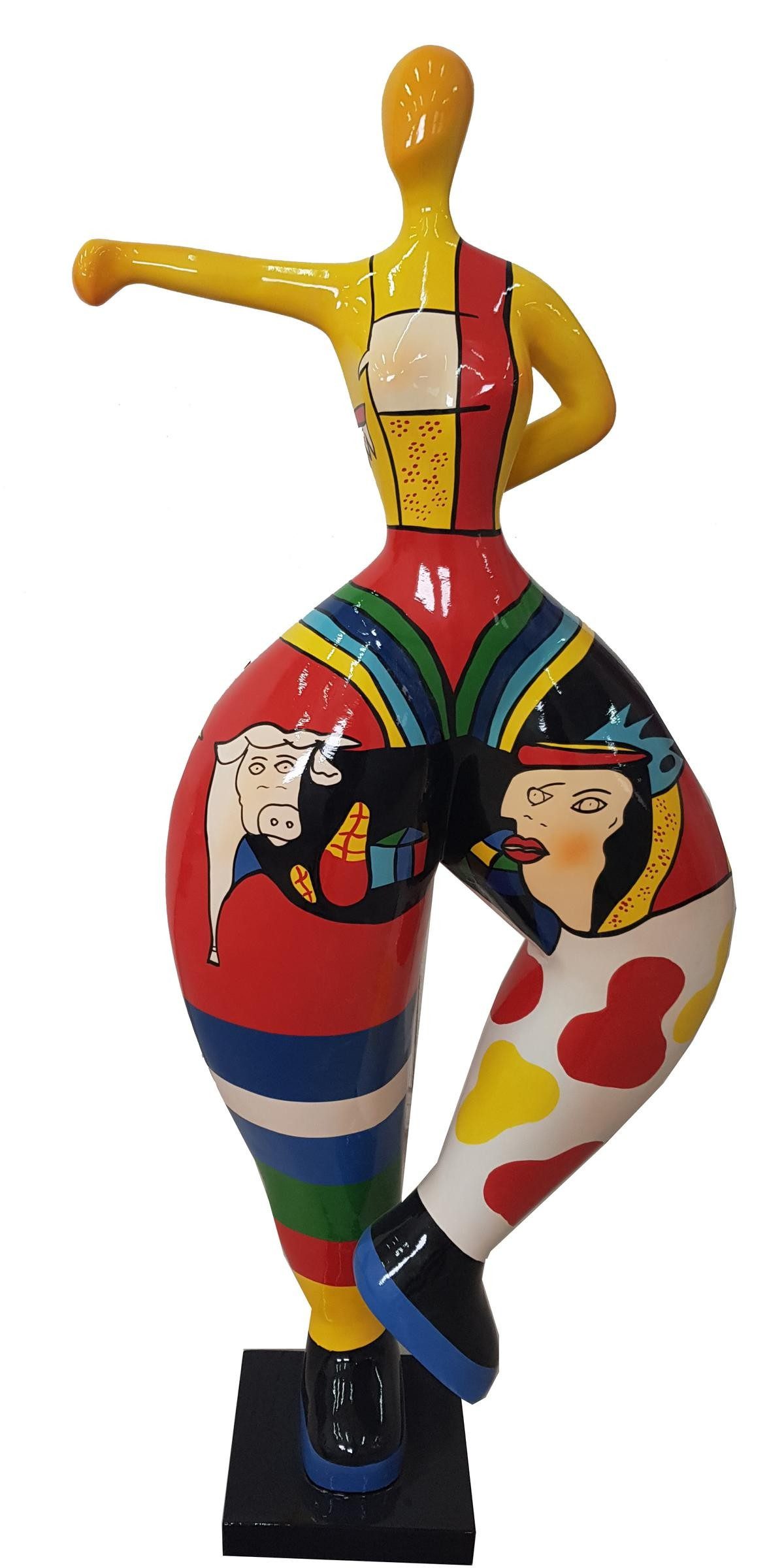 JVmoebel Dekofigur Bunte handgefertigte abstrakte Figur aus hochwertigem Material, Made in Europa