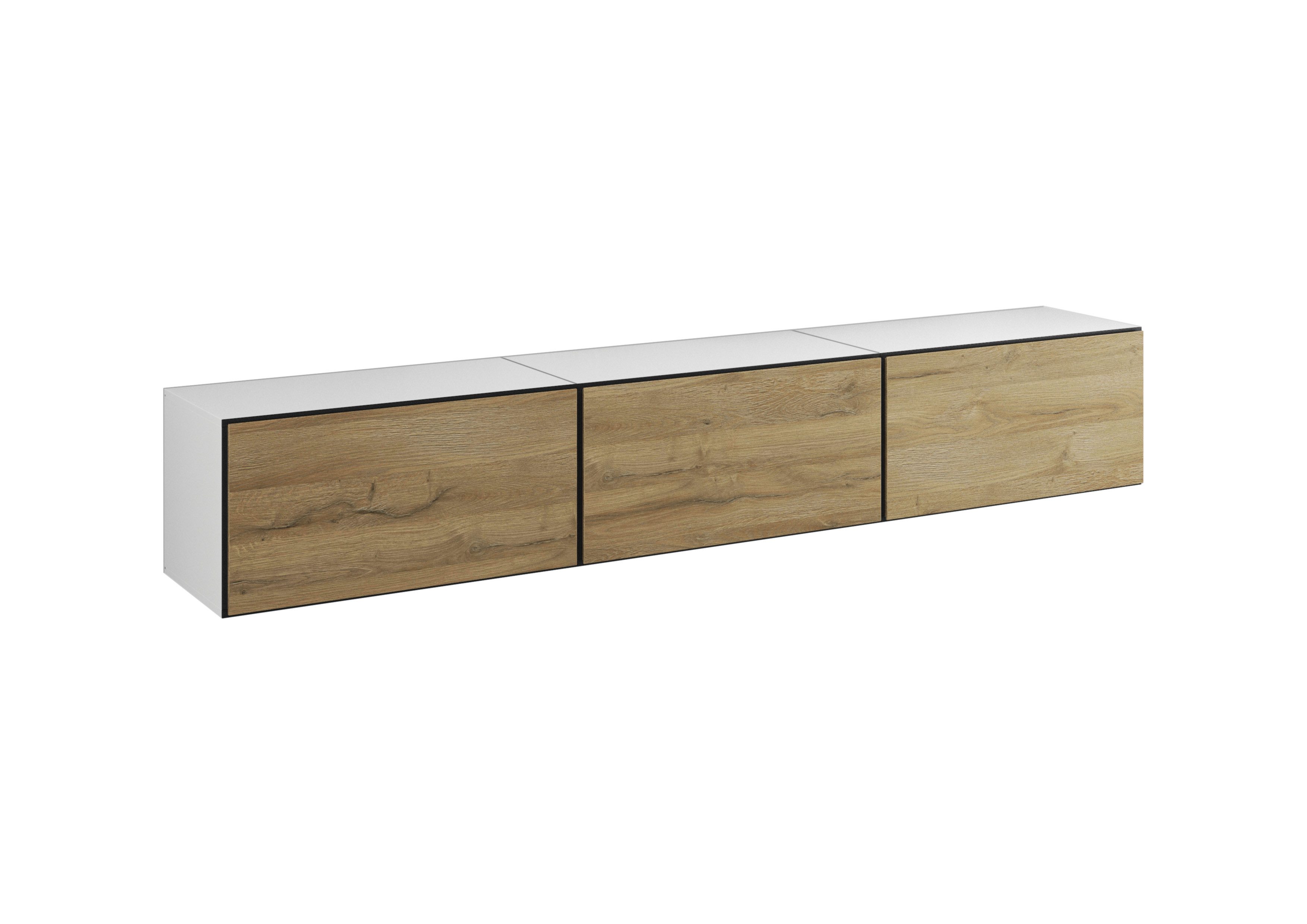 BMG Möbel Lowboard Modul+ (3 tlg., bestehend aus 3x Schrank mit Klappe), 228 cm breit, mit Soft-Close, Made in Germany