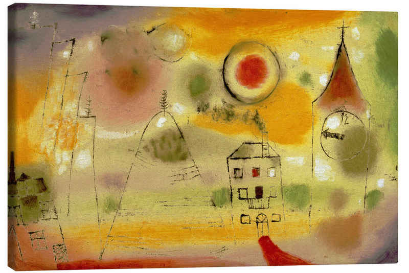 Posterlounge Leinwandbild Paul Klee, Wintertag kurz vor Mittag, Malerei