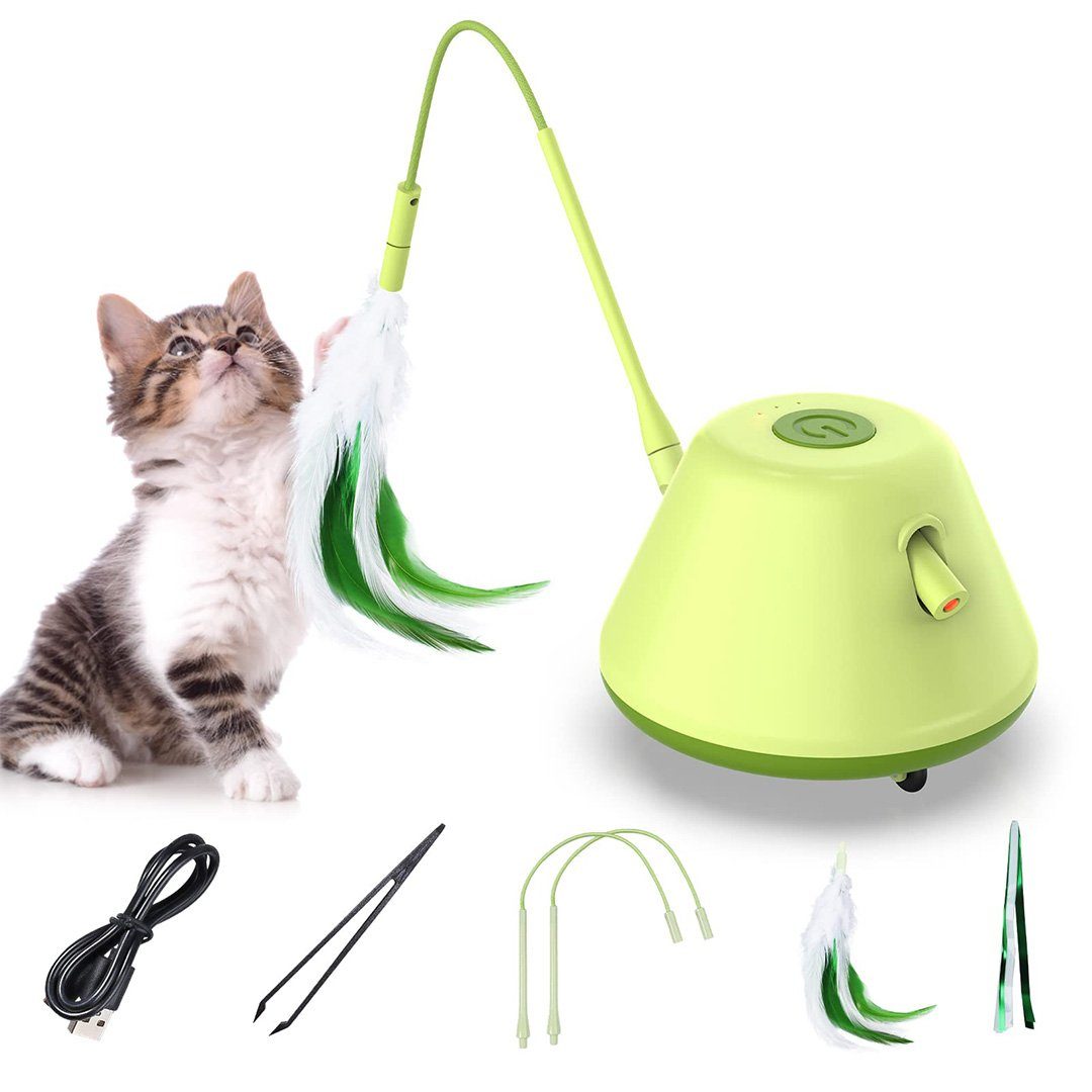 BEARSU Tier-Rasselball »Interaktives Katzenspielzeug Automatischem  LED-Rotlicht und Feder, Elektrisches Katzenspielzeug mit 4 Strecken und 3  Geschwindigkeiten, Wiederaufladbares Intelligentes Katzenspielzeug, Grün«,  (1-tlg) online kaufen | OTTO