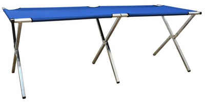 eyepower Klapptisch Mobiler Verkaufstisch 205x67x70cm Klappbarer Tisch, Multifunktion Markttisch Blau
