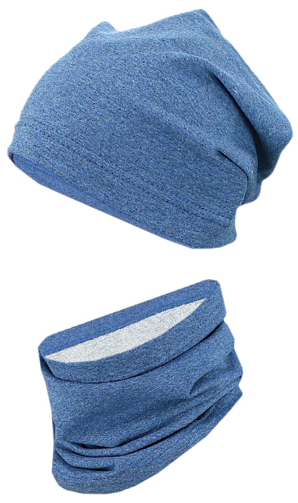 Beanie TupTam Kinder Beanie Mütze Schlauchschal Set Übergangszeit