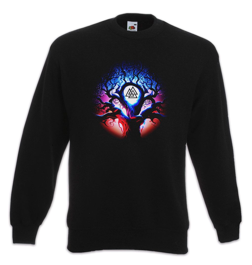 Sweatshirt Yggdrasil Moon Walknut Sweatshirt Thor Tree Of Life Tyr Walhalla