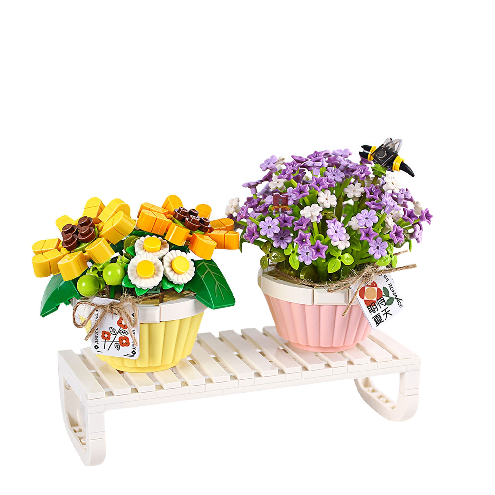 Loz 1674 - Blumenbank 2 (LOZ) Klemmbausteine Spielbausteine