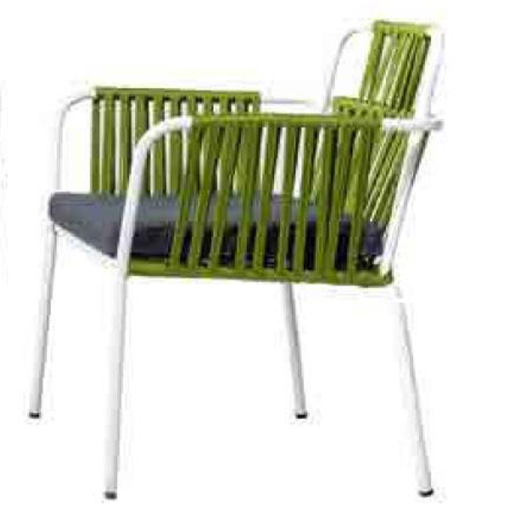 JVmoebel Stuhl Originalstuhl helle Farbe auf weißen Beinen Edelstahleinem weichen, Made In Europe Grün