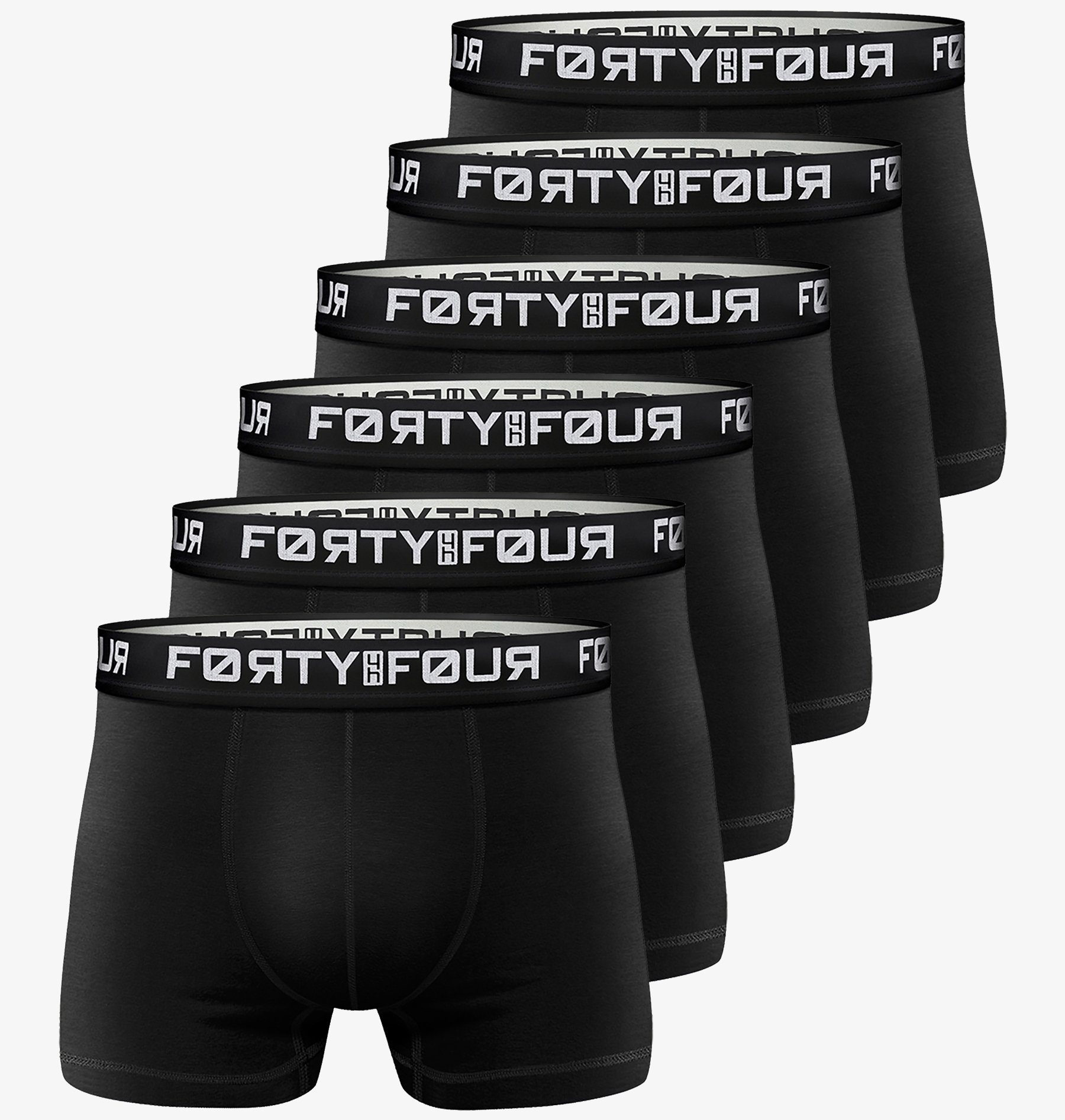 FortyFour Boxershorts Herren Männer Unterhosen Baumwolle Premium Qualität perfekte Passform (Vorteilspack, 6er Pack) S - 7XL