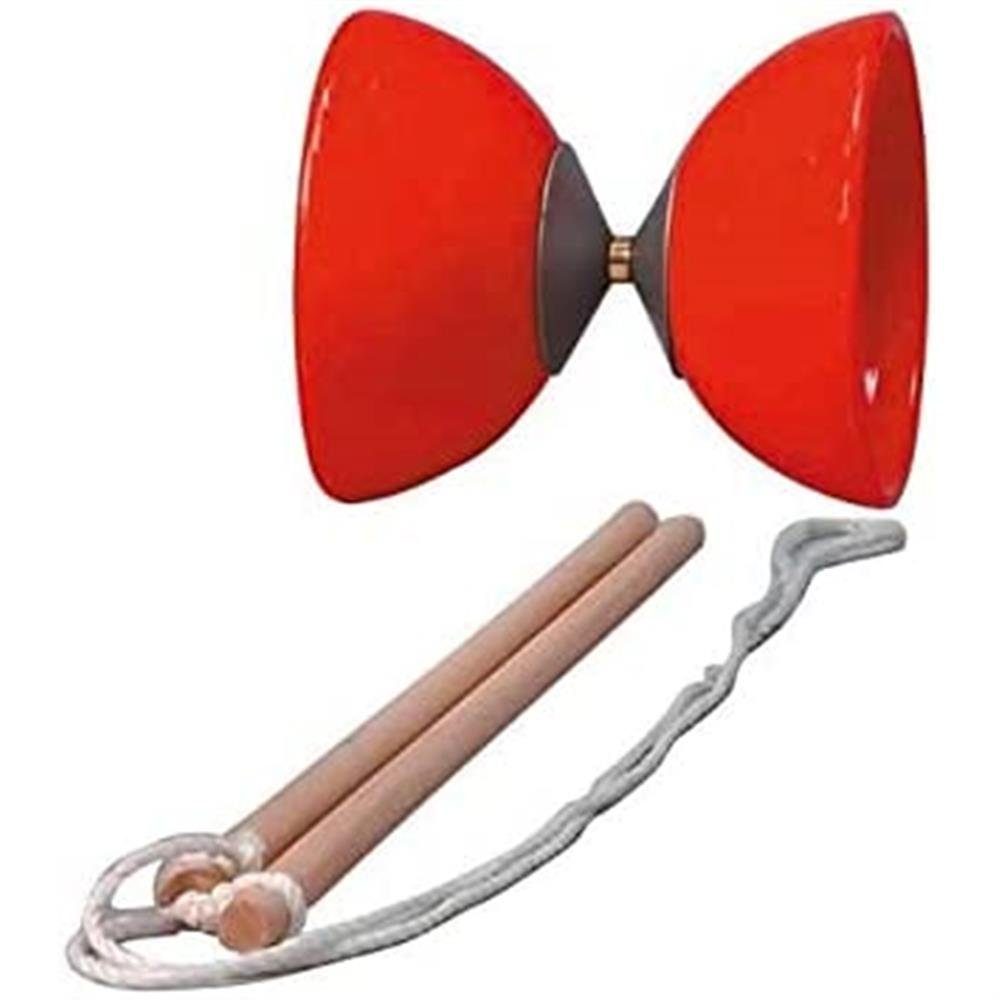 Androni Spiel Diabolo, aus Kunststoff, mit Holzstäben, 1 Stück zufällige Farbe