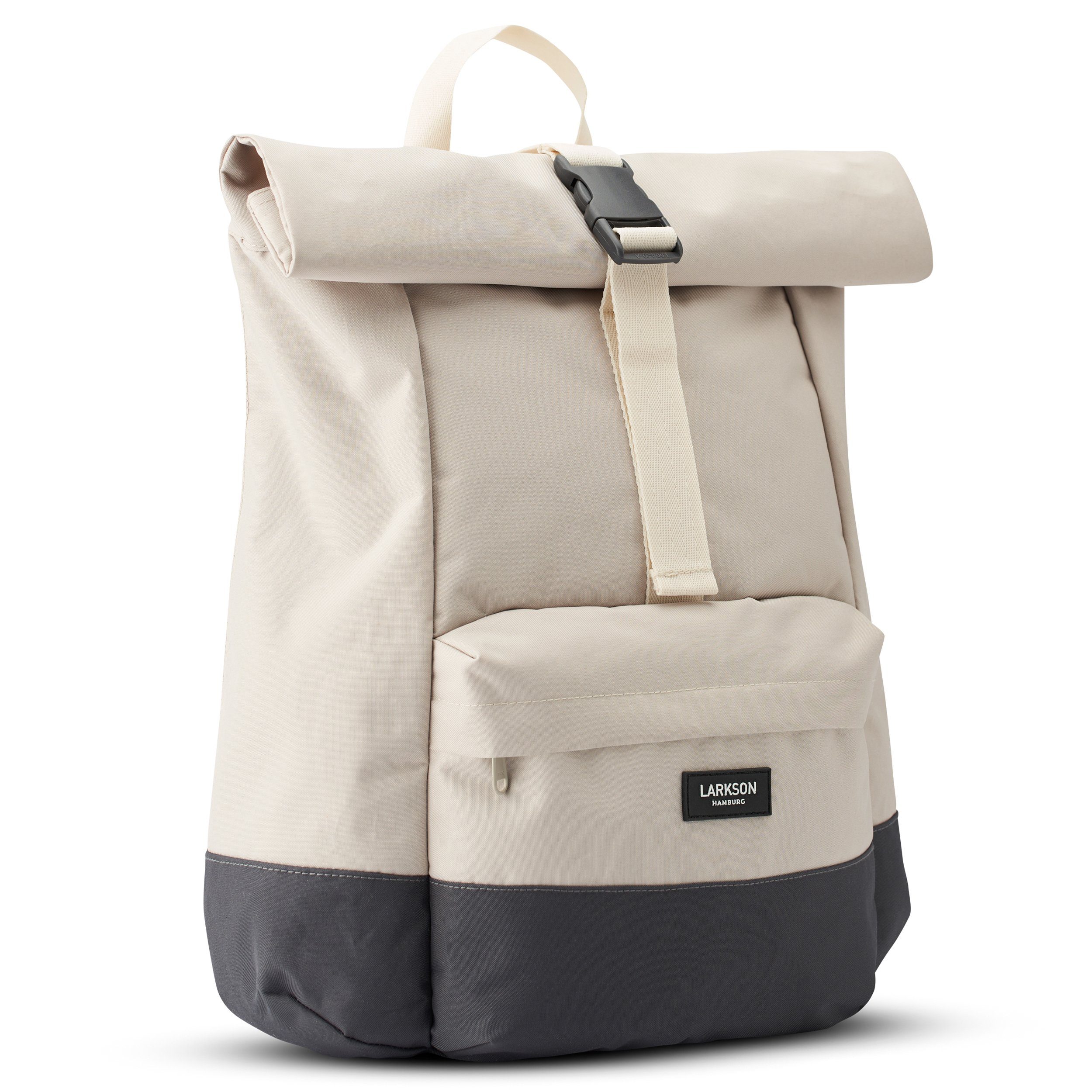 LARKSON Cityrucksack ALVA, Rolltop Damen Herren, Laptop Fach, Wasserabweisend