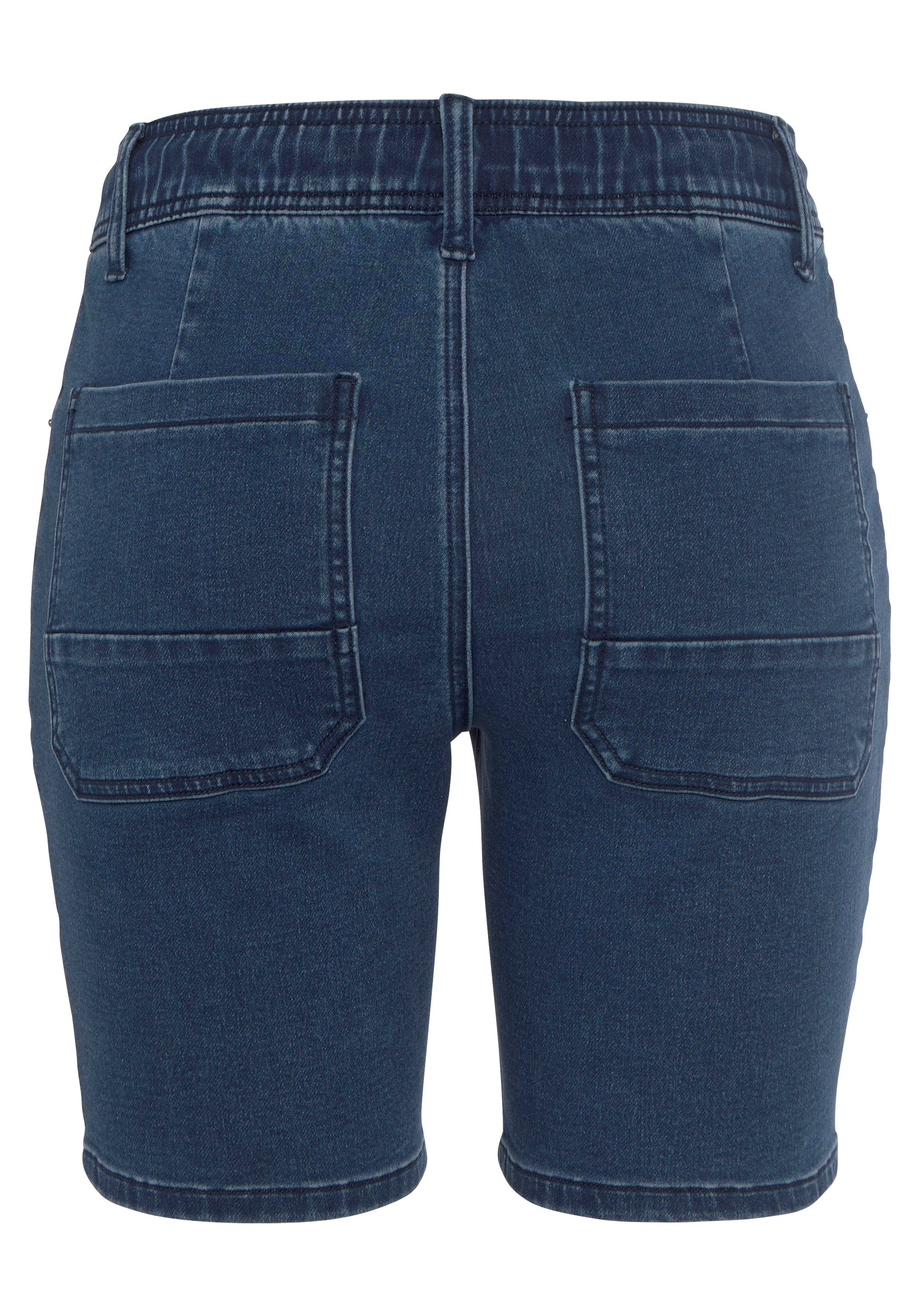 Kickin KOLLEKTION blue NEUE dark used Jogg-Jeansbermudas AlbaAK & Alife