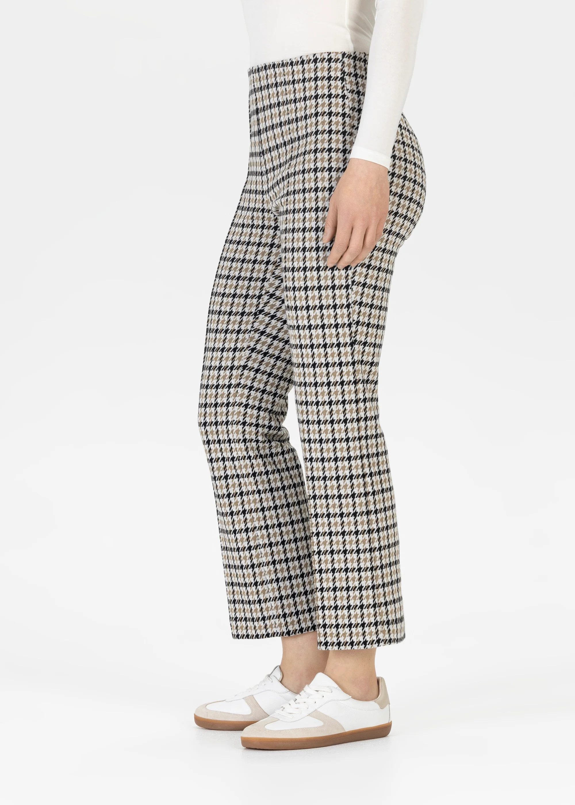 Stehmann Stoffhose Leni2-700 - Hose Damen mit Hahnentritt-Muster - Slim Fit Hose