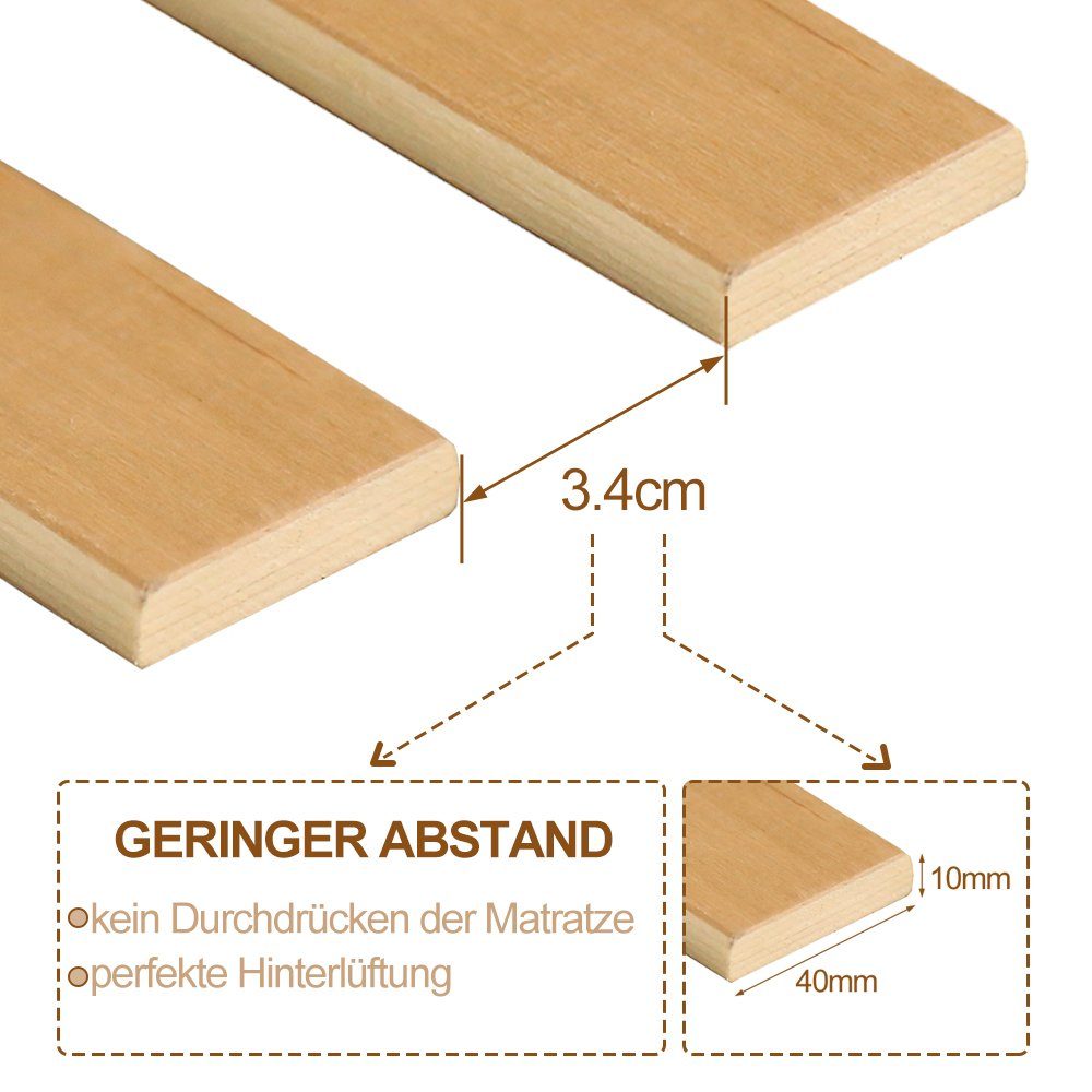 Lattenrost Leisten 28 »Rollrost mit Rollrost stabil,unverstellbar starr«, extrem Clanmacy