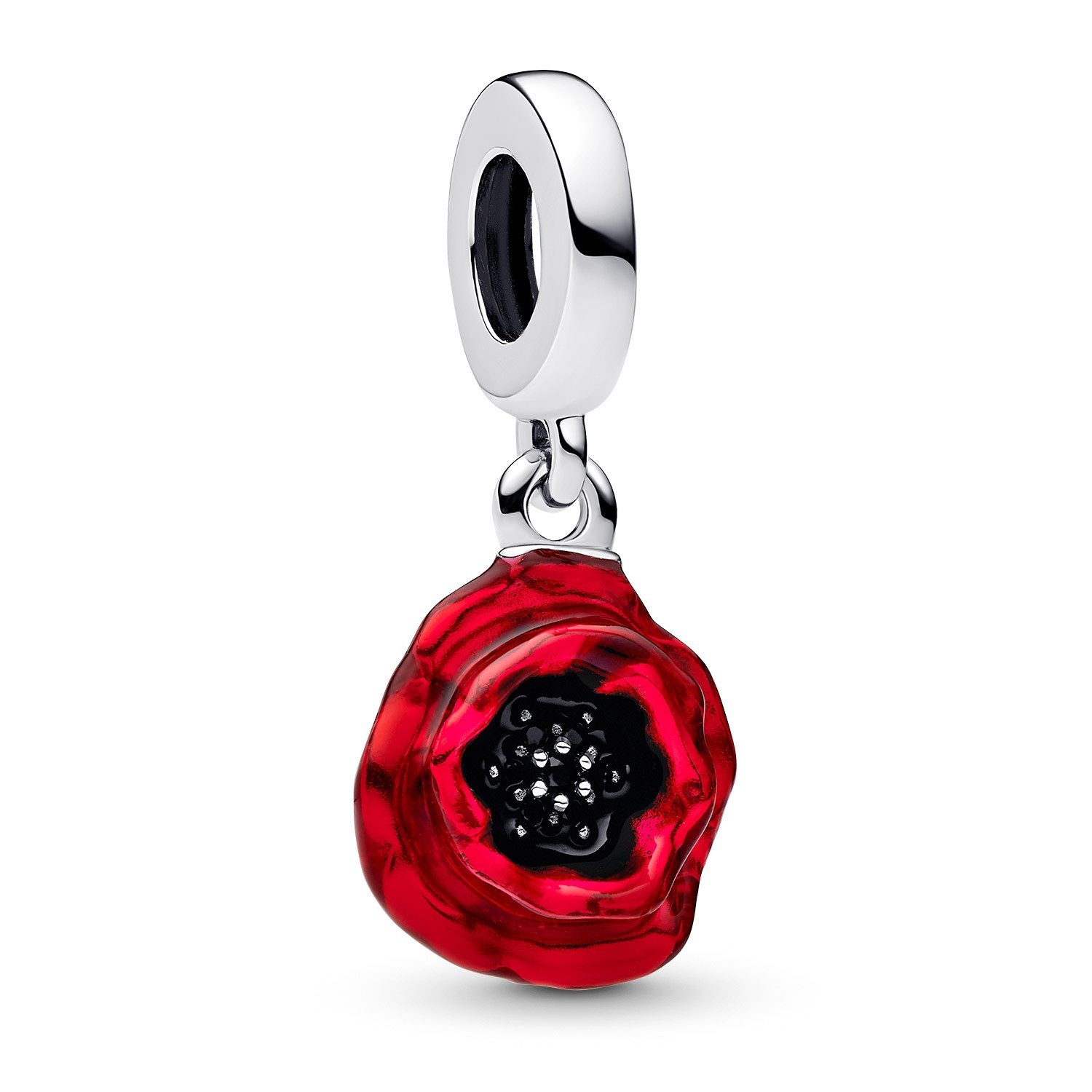 Pandora Blumenanhänger Charm-Silber Rote