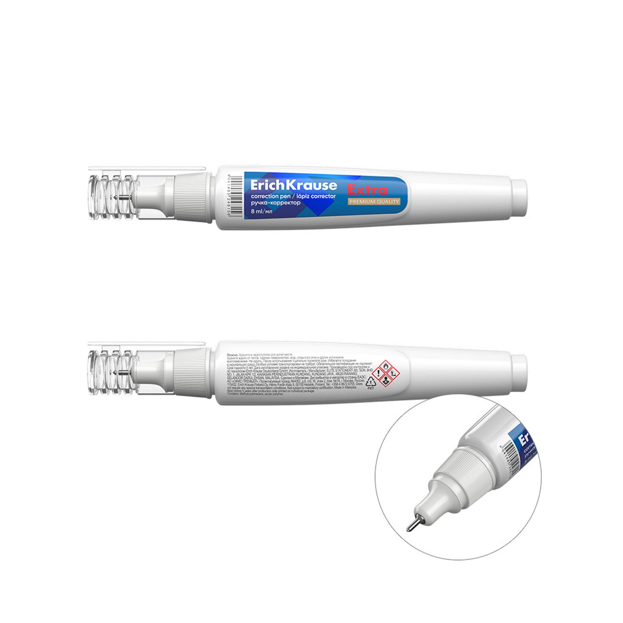 Erich Krause Tintenkiller, Korrekturstift Extra 8ml mit Metallspitze Schnell trocknend 1 Stück