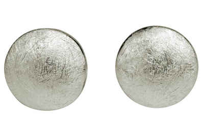 SILBERMOOS Paar Ohrstecker Kleine Knopf-Ohrstecker, 925 Sterling Silber