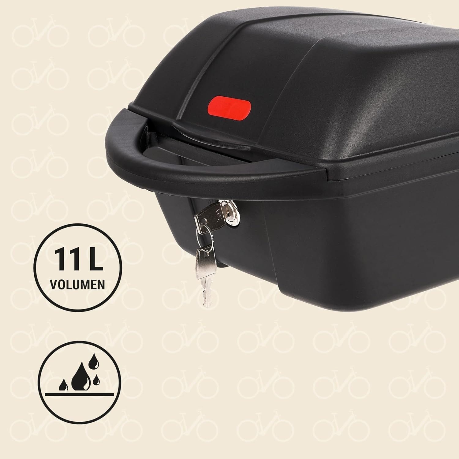Prophete Gepäckträgertasche Fahrradgepäckträgerbox mit Quick-Release Hartschale 5KG / 11L