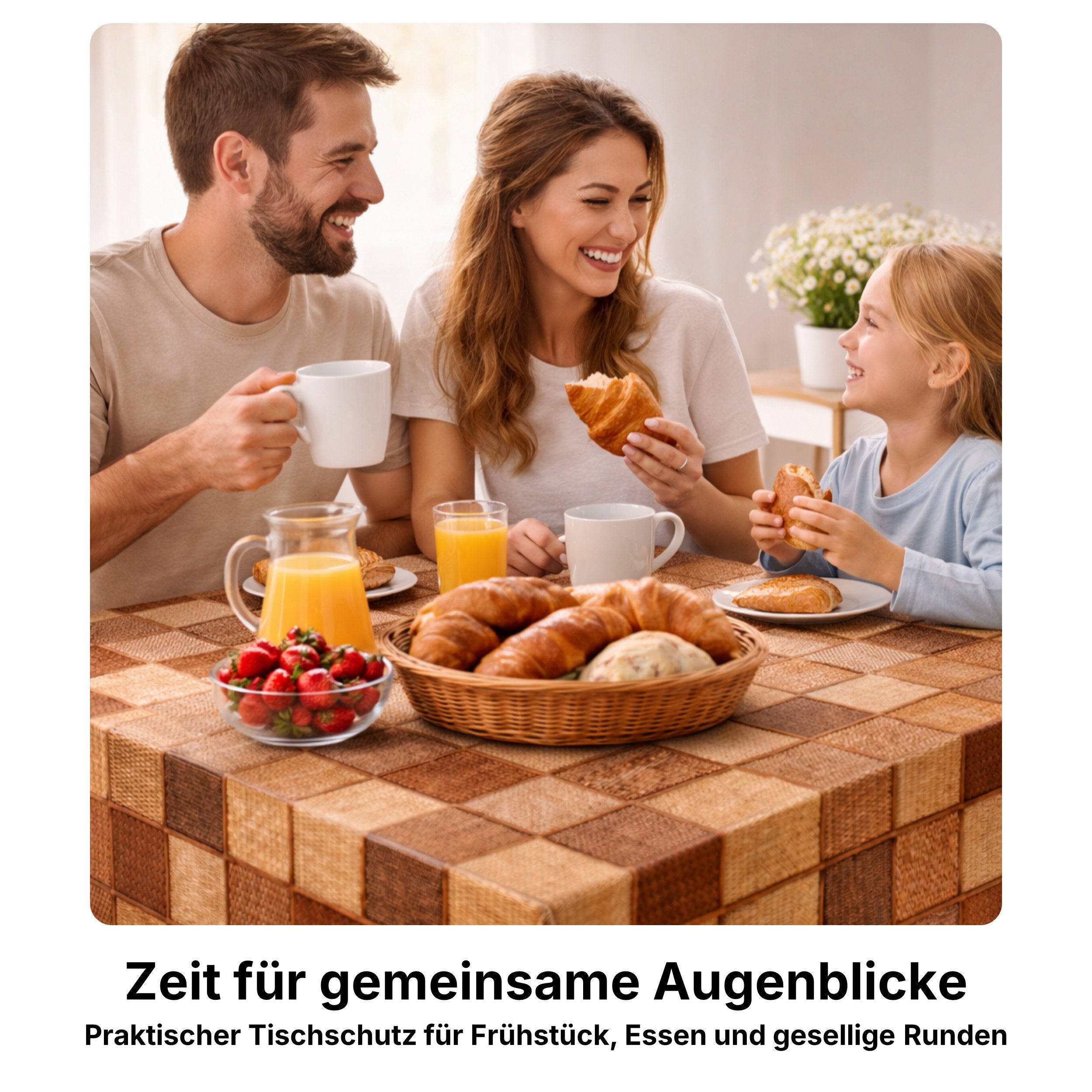 Melody Gartentischdecke Wachstuch Tischdecke Gartentischdecke rattan braun eckig rund oval, fleckenabweisend, wasserabweisend, Glattes Gewebe