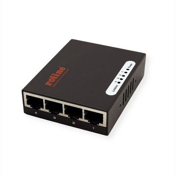 ROLINE Gigabit Ethernet Switch, Pocket Netzwerk-Switch (4 Ports)