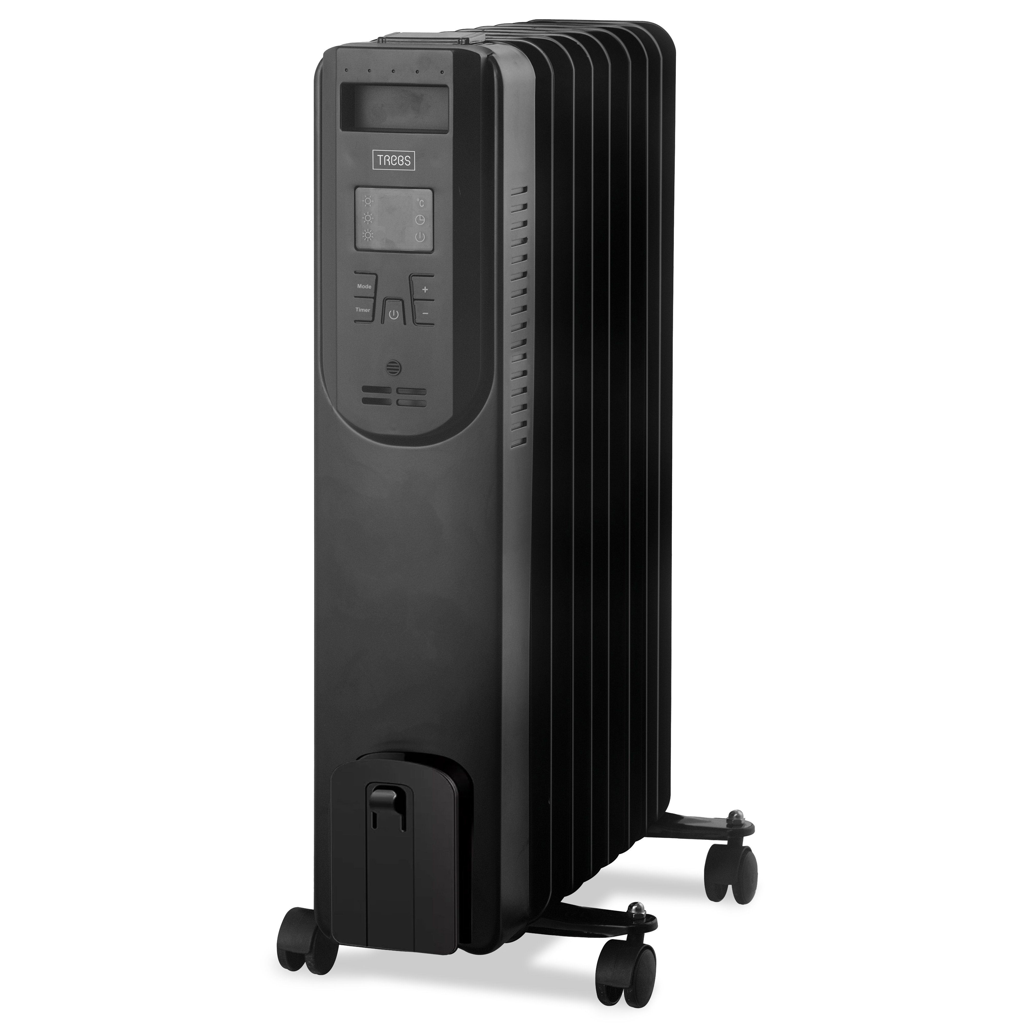 TREBS Ölradiator 99404, Digitaler Ölradiator, 3 Stufen (max. 2000W), 24h-Timer, Fernbedienung