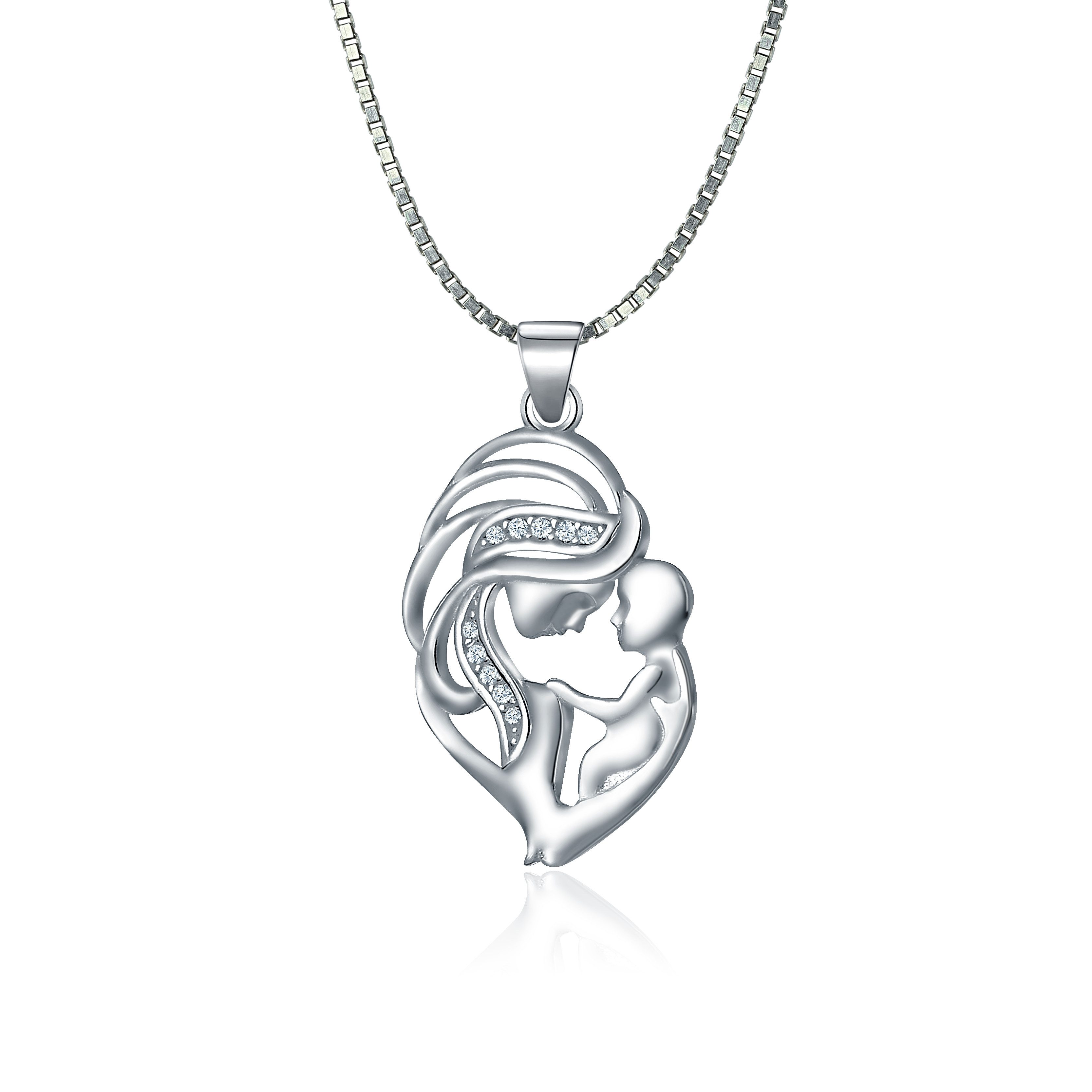 NAHLE Kette mit Anhänger Mutter Kind Silber Kette (inkl. Schmuckbox), 925 S günstig online kaufen