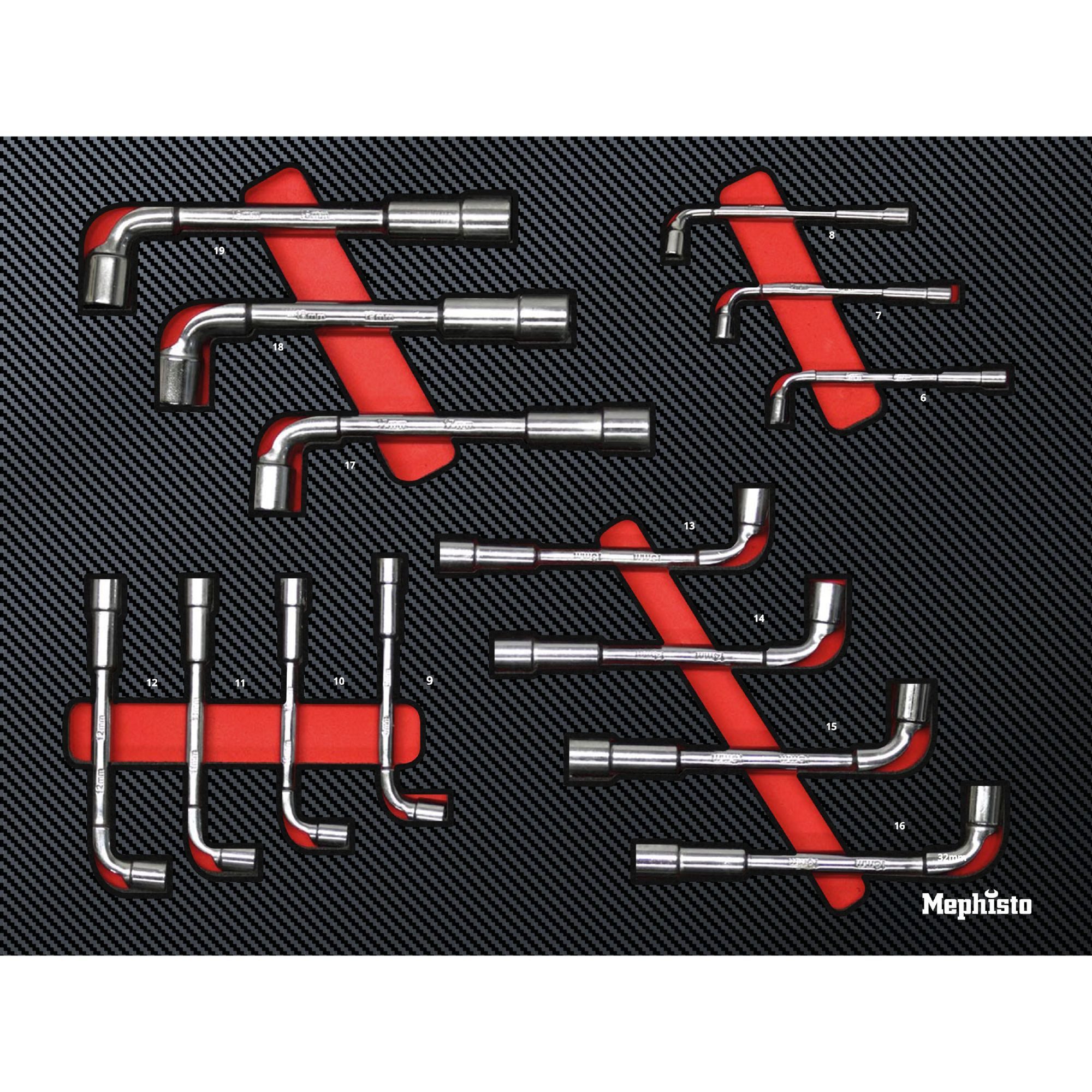 Mephisto-Tools Werkzeugset, (Set), metrisch, inkl. Soft Inlay in Carbon-Optik