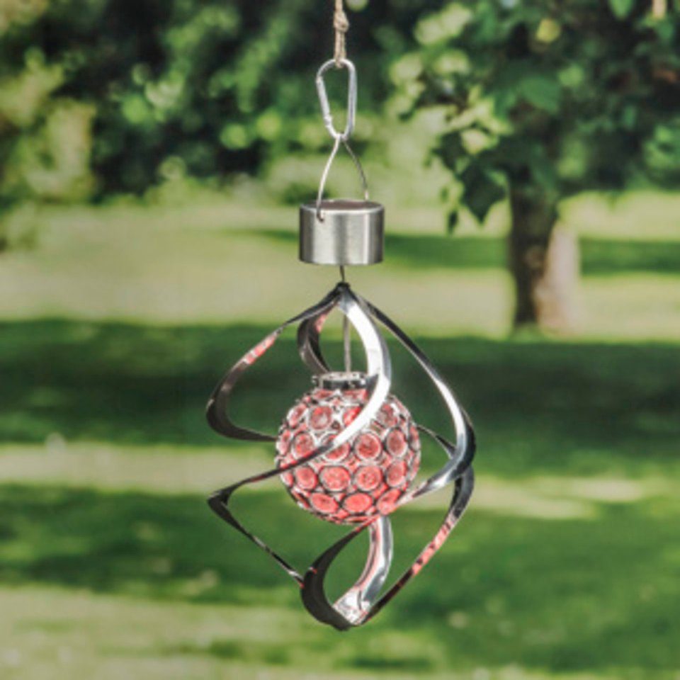 Haushalt International Windspiel Solar Windspiel mit Leuchtkugel Maße: ca. 16 x 23cm (1 St)