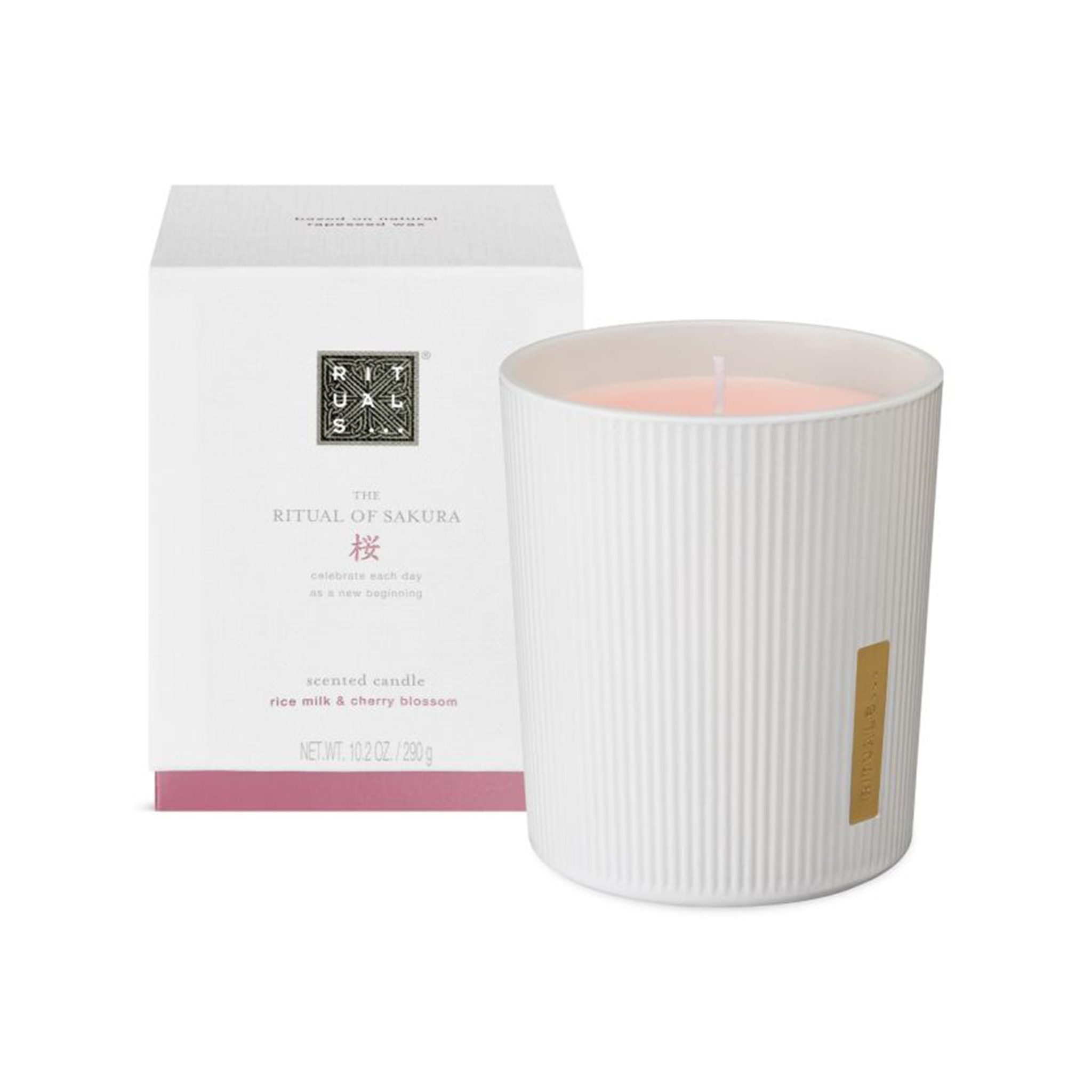 Rituals Duftkerze Rituals The Ritual of Sakura Scented Candle Duftkerze., Sanfter Duft aus Reismilch & Kirschblüte für entspannte Atmosphäre