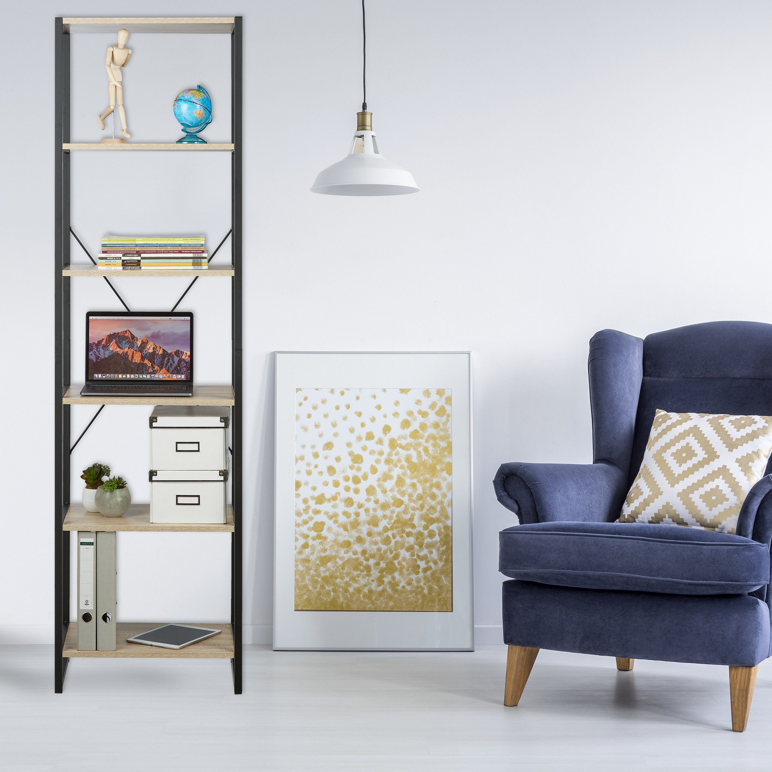 relaxdays Standregal Industrial mit 6 Etagen, 1-tlg. – Bild 5 von 5