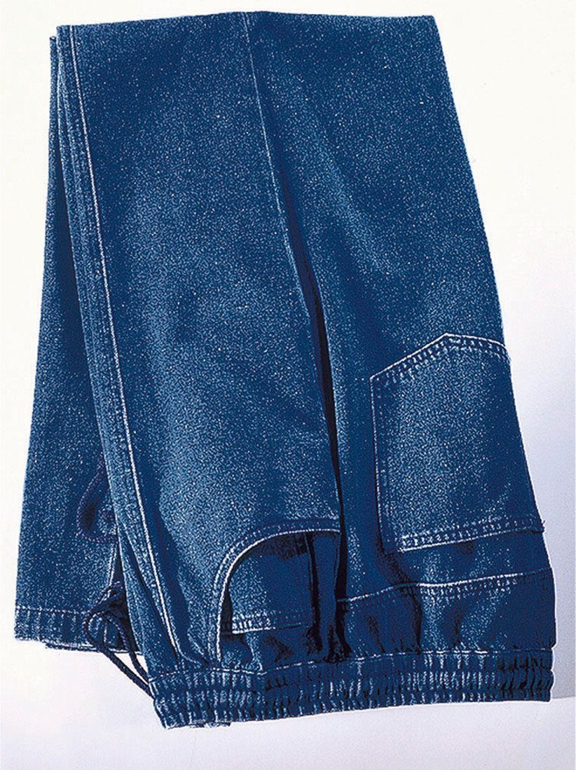 Sieh an! blue-stone-washed Jogginghose