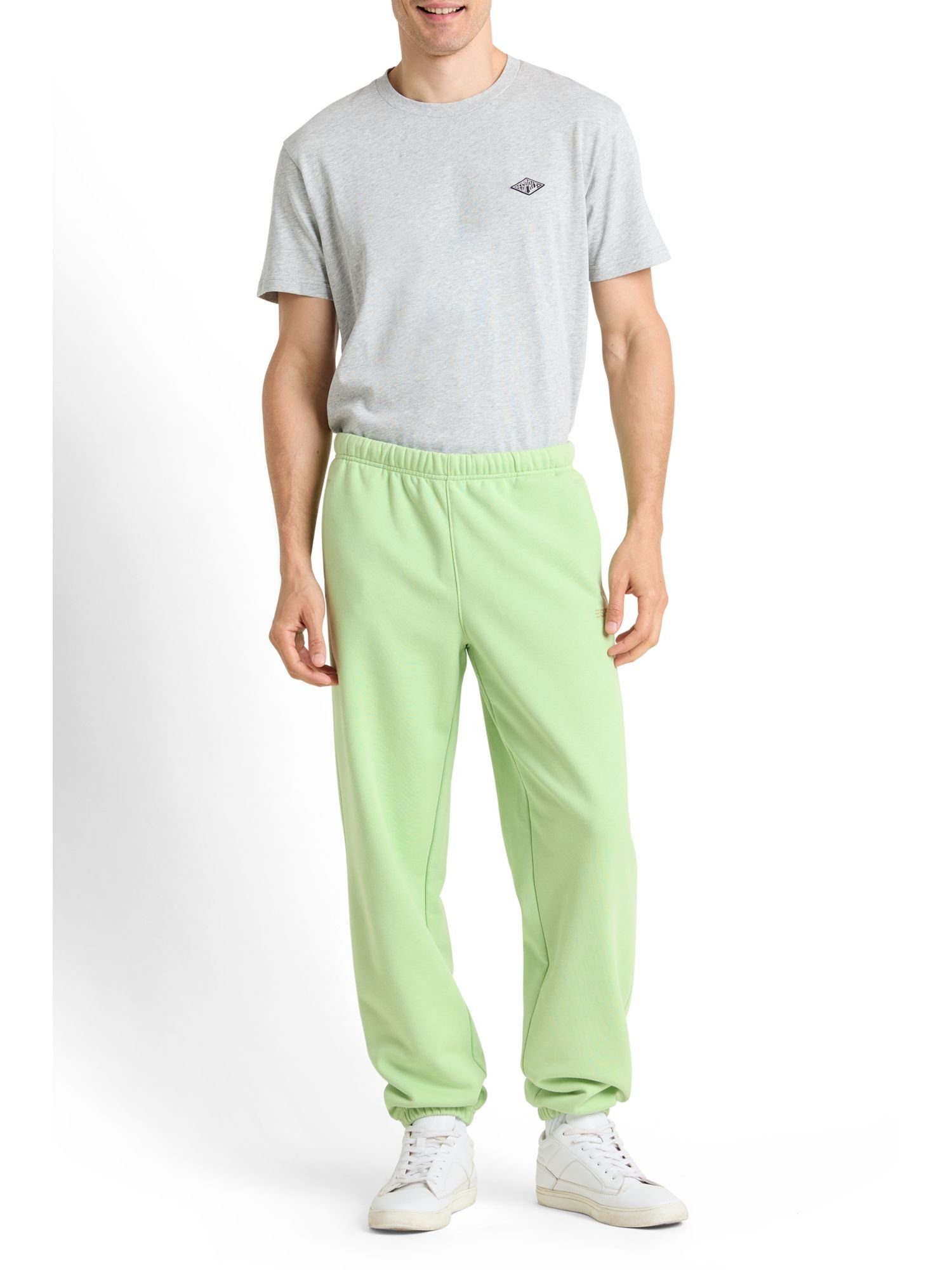 LIGHT Esprit Baumwollfleece Jogginghose GREEN aus Logo-Sweatpants