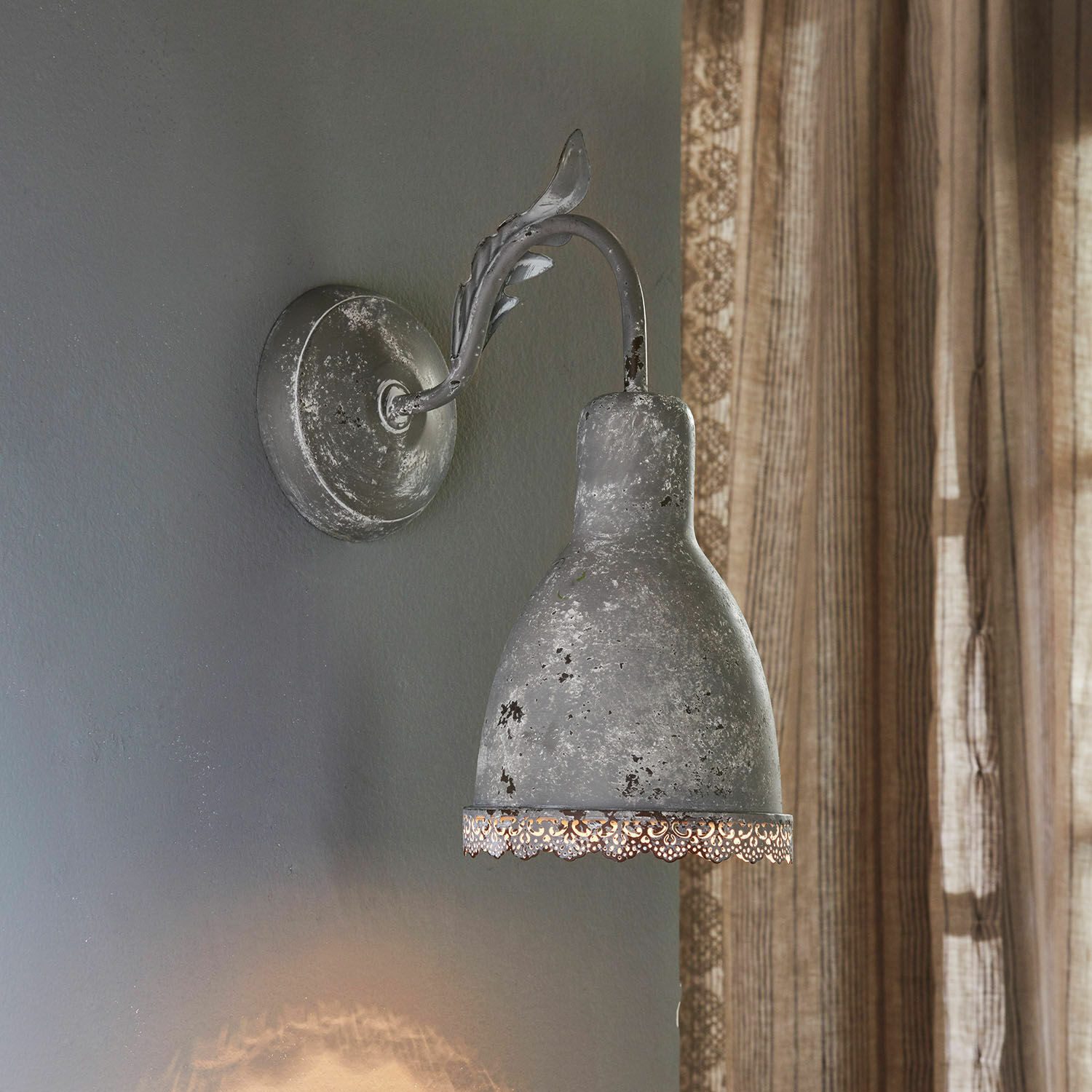 Mirabeau Wandleuchte Wandlampe Lamothe grau günstig online kaufen