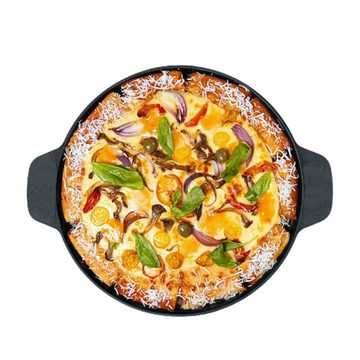 Cheffinger Servierpfanne 36 cm Pizzapfanne Brotpfanne Servierpfanne Induktion Antihaft Pizzable, Induktion