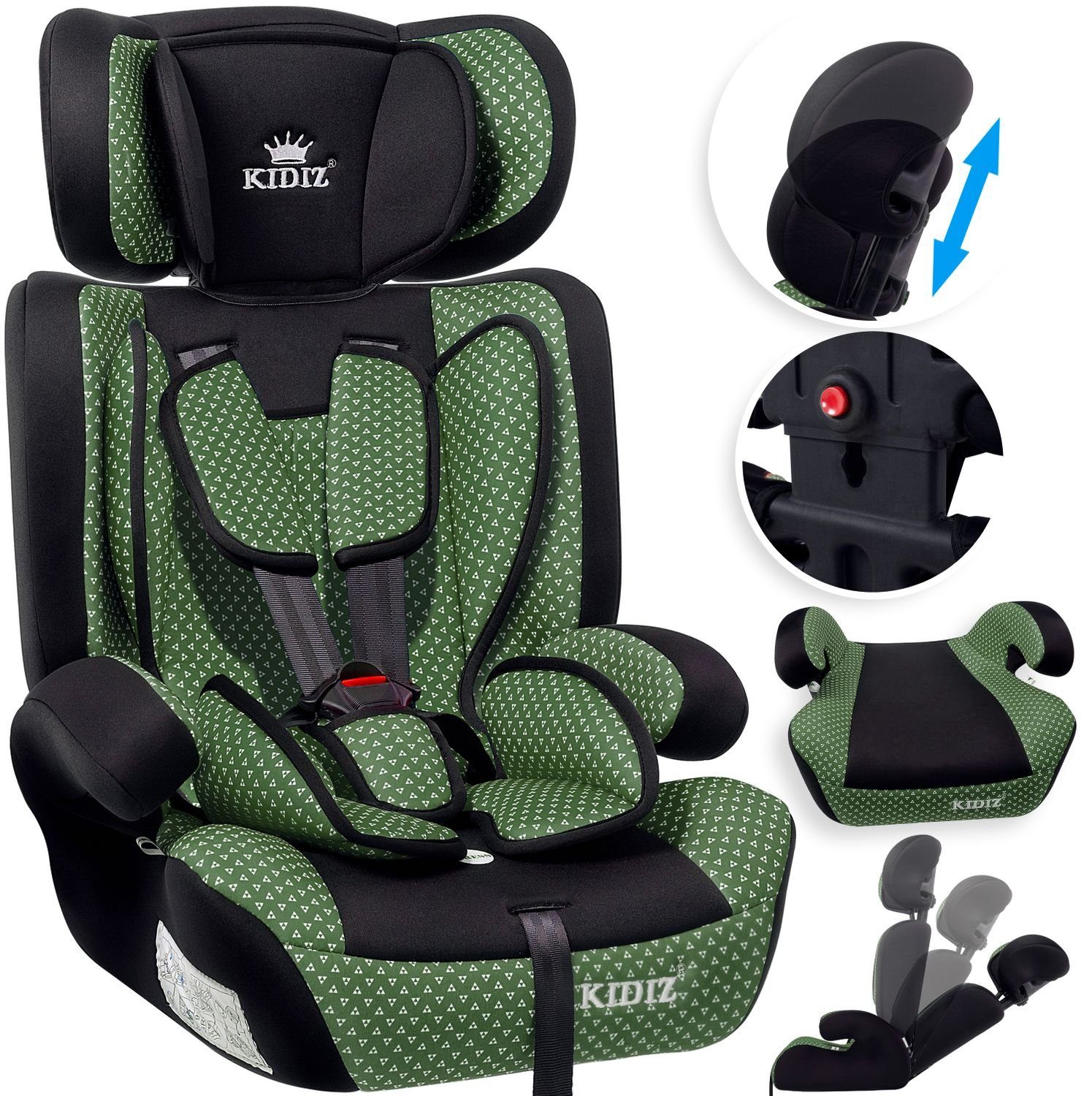 KIDIZ Autokindersitz, Kinderautositz Kindersitz Autositz Sitzschale 9 kg - 36 kg 1-12 Jahre ...