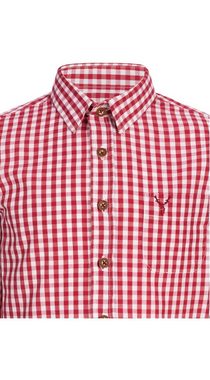 Nübler Trachtenhemd Kindertrachtenhemd Langarm Horas in Rot von Nübler