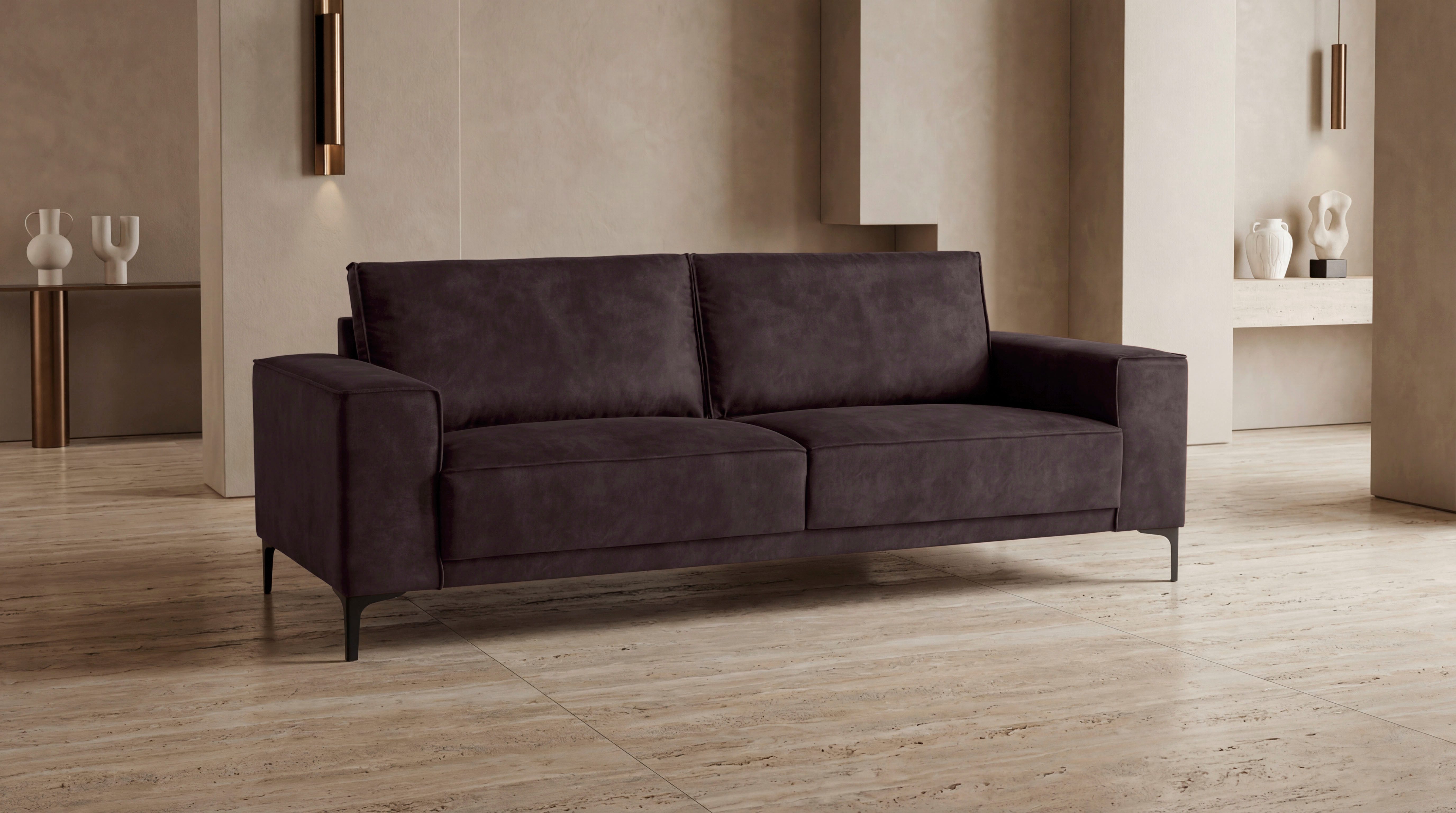 OTTO home 3-Sitzer OLAND Luxus-Microfaser, Sofa, B: 224 cm, Skandi-Design