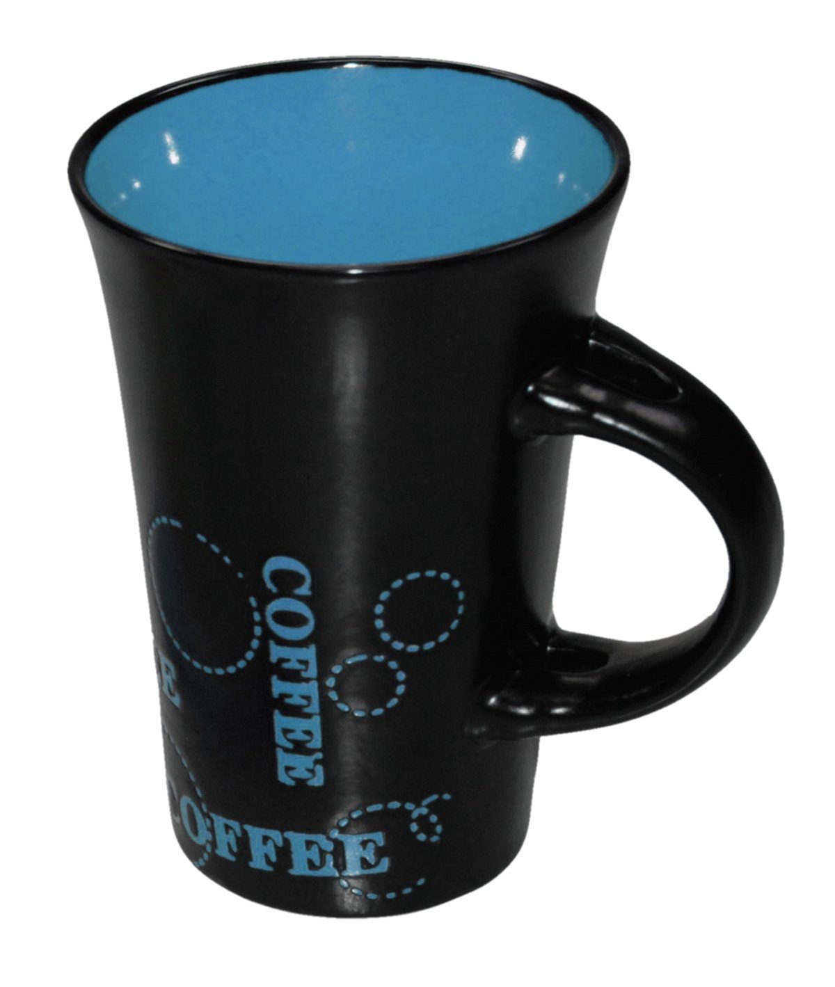 Haus und Deko Geschirr-Set Keramik Kaffeebecher Kaffeetasse schwarz bunt XL Tasse Becher passend (1-tlg), Keramik
