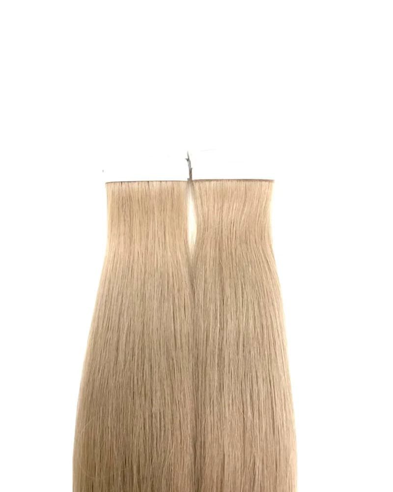 Haarwelten Deluxe Hair Extensions Echthaar-Extension Tape in Hair Echthaartapes, sandy blond, Remy Haar für Haarextensions, 100% Echthaartresse für Extensions als Tape