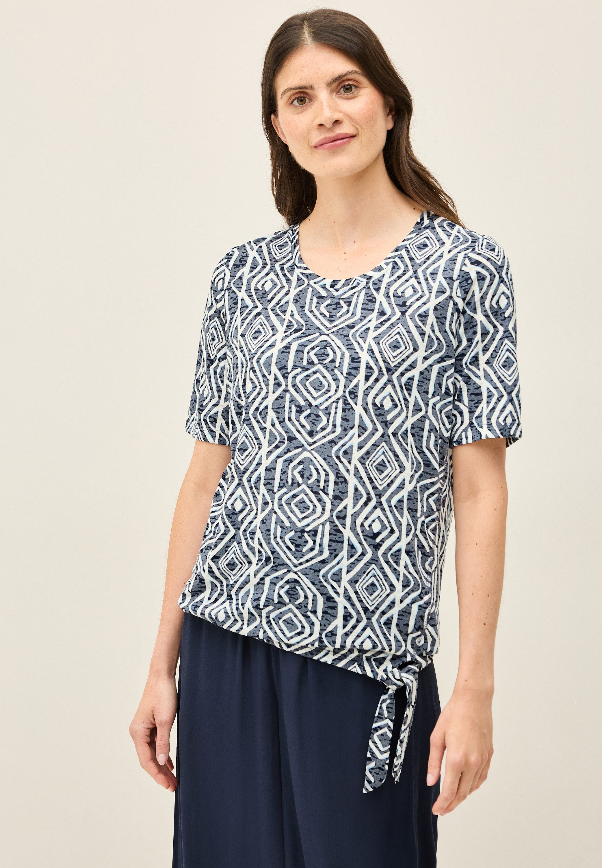 CECIL Print-Shirt mit Gummizug im Bund günstig online kaufen