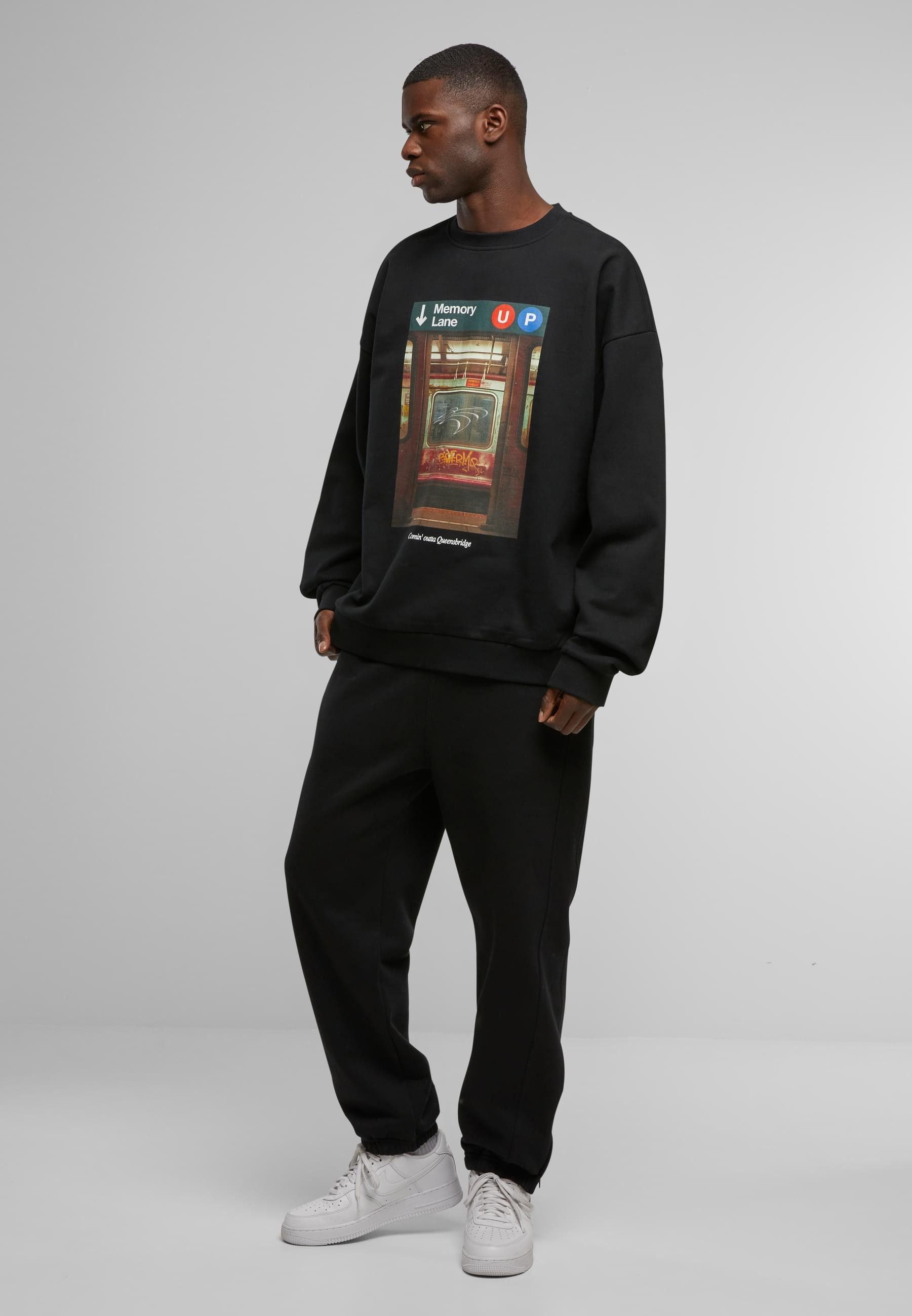 Upscale by Mister Tee T-Shirt Upscale by Mister Tee Memory Lane Oversize Crewneck (1-tlg)