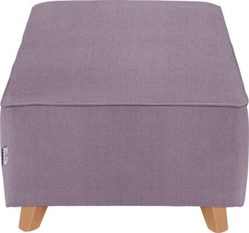 TOM TAILOR HOME Hocker NORDIC CHIC, mit Kedernaht, Breite 85 cm, Füße Buche natur