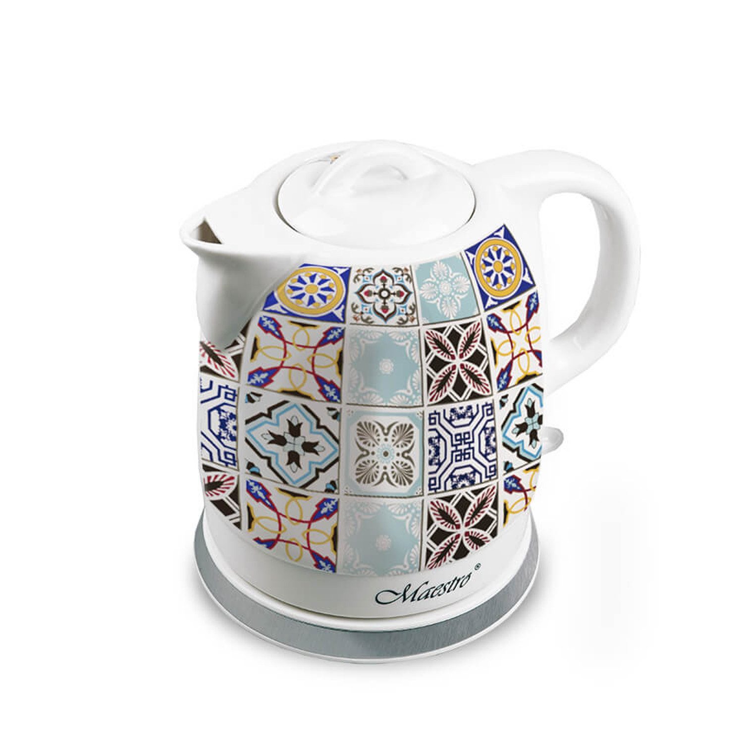 Feel Maestro Wasserkocher MR-066 Porto Keramik-Wasserkocher, 1.5 l, 1200 W, Kabellos, 1200W, Fassungsvermögen 1,5l