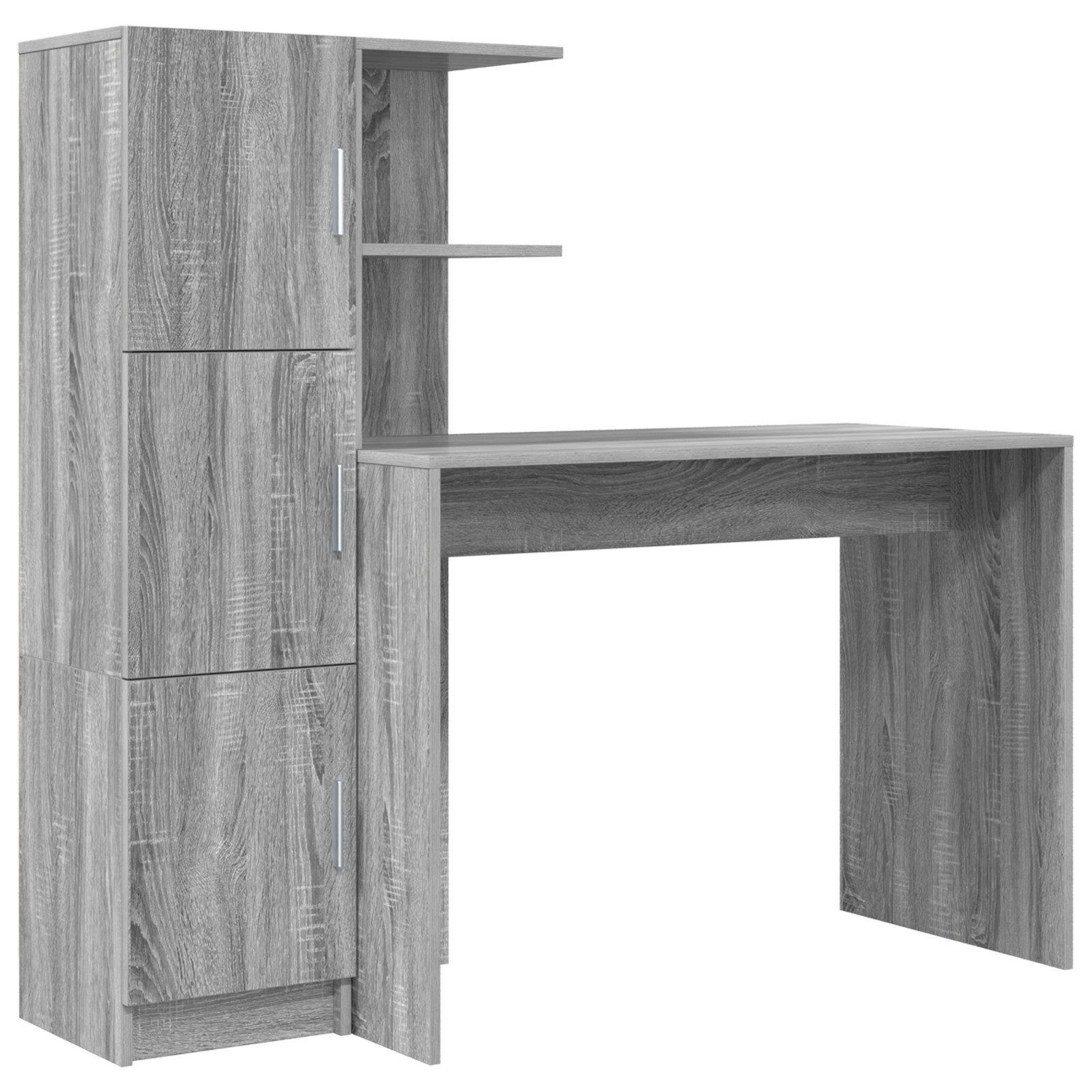 vidaXL Sideboard Schreibtisch mit Stauraum grau günstig online kaufen