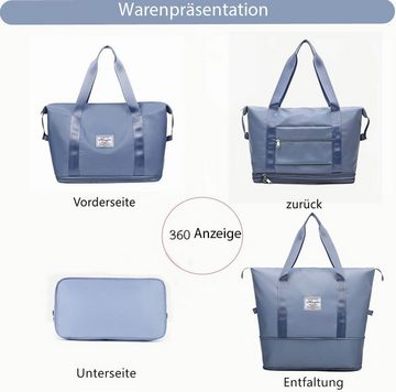 GelldG Sporttasche Sporttasche Damen, Faltbare Reisetasche mit Großem Fassungsvermögen